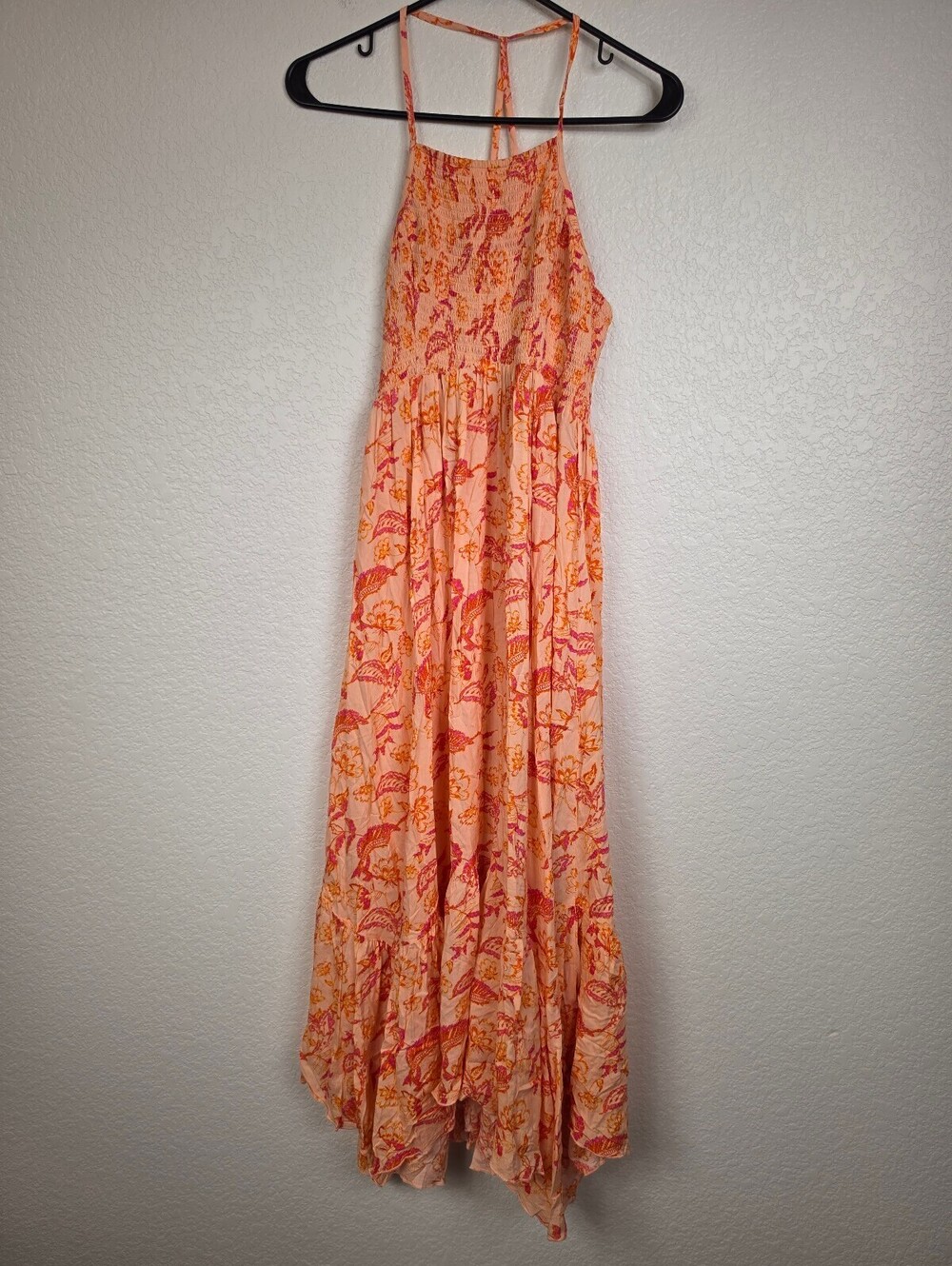 Free People Orange Floral Maxi Dress